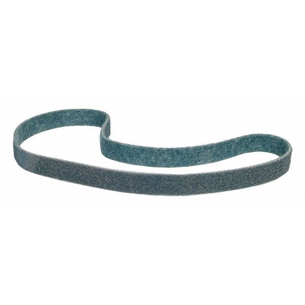 Merit Surface-Conditioning Belt, 3/4 in W, 18 in L, Non-Woven, Aluminum Oxide, Not Applicable Grit, Blue - 66623333514