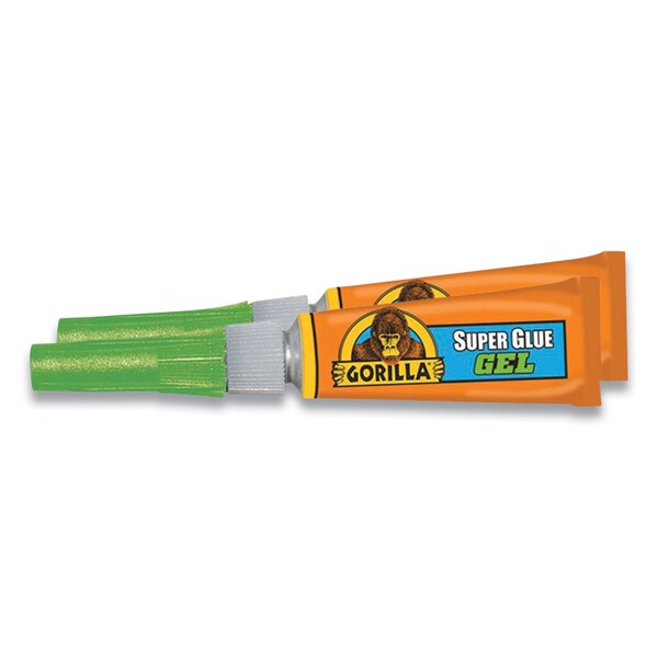 Gorilla Glue Super Glue Gel, Two 0.11 oz Tubes, Dries Clear - 7820001