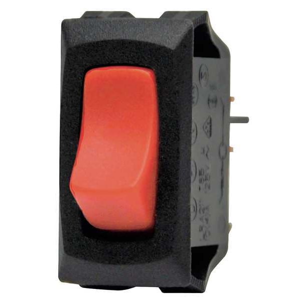 Interruptor basculante iluminado de Carling Technologies, SPST, 3 Conexiones - LRA911-RS-B/120N