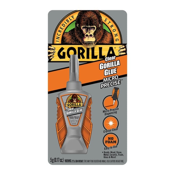 Gorilla Glue Gorilla Micro Precise High Strength Hybrid Adhesive Clear Glue 5 gm - 103616