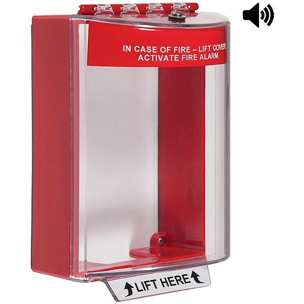 Safety Technology International Universal Stopper, 5-7/16 in. H, Clear/Red - STI-13220FR