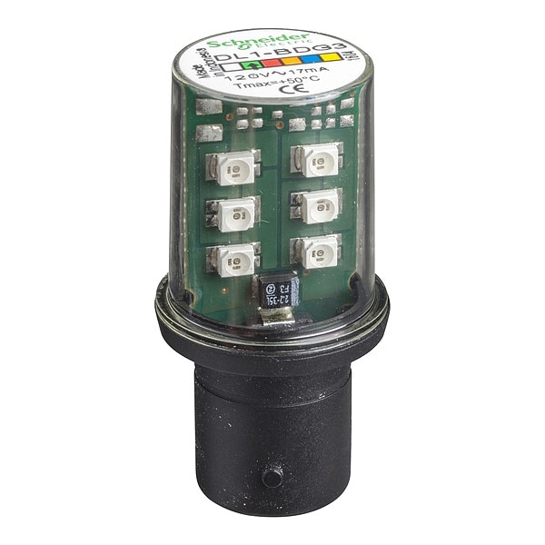 Schneider Electric Steady LED Lamp, Green, 120VAC - DL1BDG3