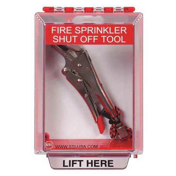 Safety Technology International Universal Stopper, 6 in. H, Clear/Red/Gray - STI-14200NR-Z003