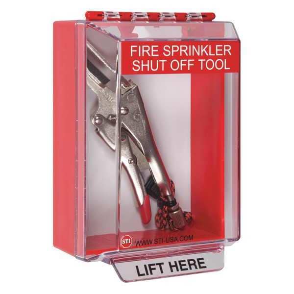 Safety Technology International Universal Stopper, 6 in. H, Clear/Red/Gray - STI-14200NR-Z003