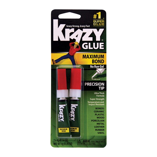Krazy Glue Krazy Glue High Strength Polyvinyl acetate homopolymer White Advanced Formula 0.14 oz - KG817