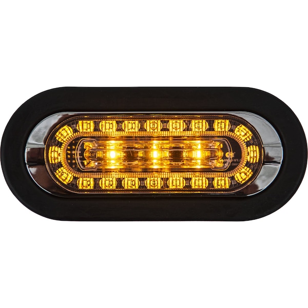 Buyers Products Combination 6 Inch LED Amber Marker Light with Amber/Green Strobe Light - 5626926