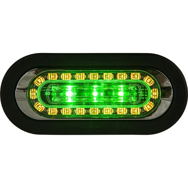 Buyers Products Combination 6 Inch LED Amber Marker Light with Amber/Green Strobe Light - 5626926
