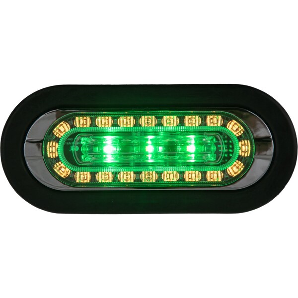 Buyers Products Combination 6 Inch LED Amber Marker Light with Amber/Green Strobe Light - 5626926