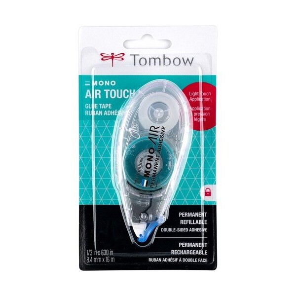 Tombow Glue Tape, w/Air Touch Dispenser, Permanent, 1/3inx630in, WE - TOM62152