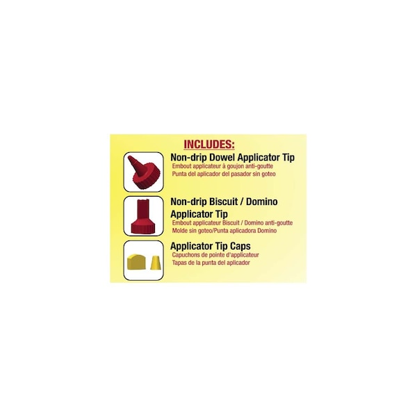 Milescraft Glue Mate 150 - 5 oz. 150 ml Wood Glue Bottles Anti-Drip Tips with Easy Flow Chamber Design - 7222