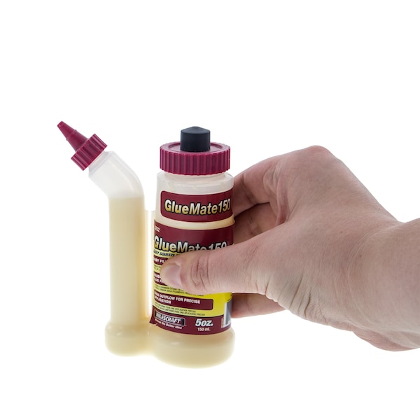 Milescraft Glue Mate 150 - 5 oz. 150 ml Wood Glue Bottles Anti-Drip Tips with Easy Flow Chamber Design - 7222