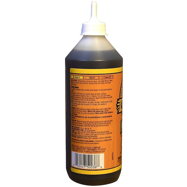 Gorilla Glue Spray Adhesive, Clear, 24 hr Full Cure, 12 oz, Aerosol Can - 5003601