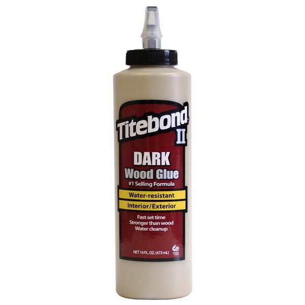 Titebond Instant Adhesive, II Dark Series, Clear, 24 hr Full Cure, 0.7 oz, Bottle - 3704
