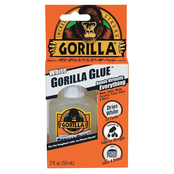 Gorilla Glue Glue, Clear, 24 hr Full Cure, 0.625 oz, Tube - 5201208