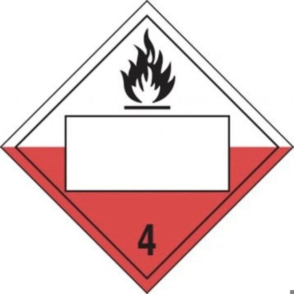Accuform BLANK DOT PLACARD HAZARD CLASS 4 MPL4DG4CMG100 - MPL4DG4CMG100