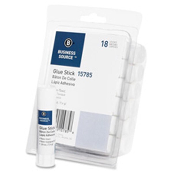 Business Source Glue Stick, Clear, Tube - BSN15785