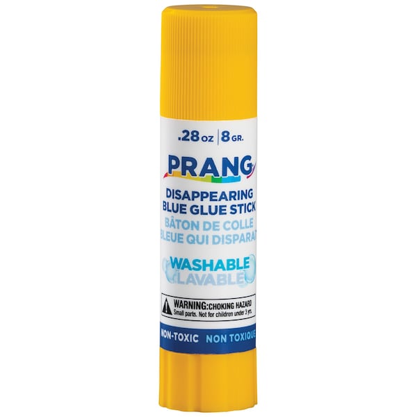 Prang Disappearing Blue Glue Sticks, Washable, 0.28oz, 60PK - X15092