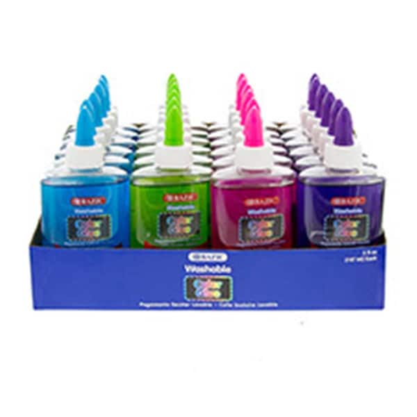 Bazic Products 5 oz Washable Clear Color School Glue with PDQ Display, 24PK - 2046