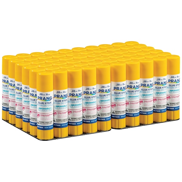 Prang Clear Glue Sticks, Washable, 0.28oz, 60PK - X15085