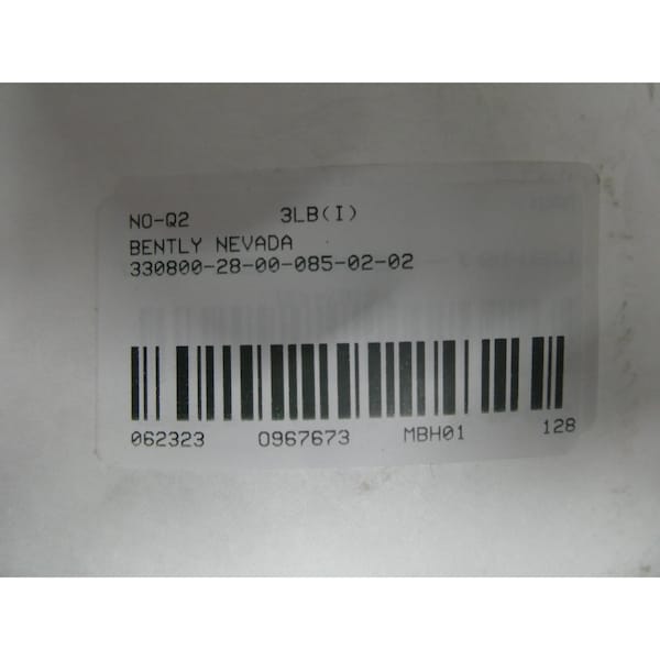 SISTEMA DE TRANSDUCTOR DE PROXIMIDAD PROXPAC DE Bently Nevada INTERRUPTOR DE PROXIMIDAD - 330800-28-00-085-02-02