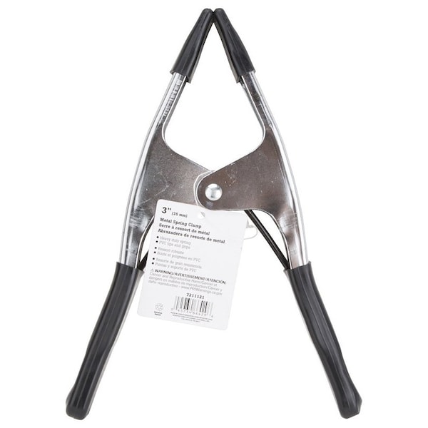 Vulcan Spring Clamp, 3 in Clamping, Steel, Silver, Chrome - JL27529