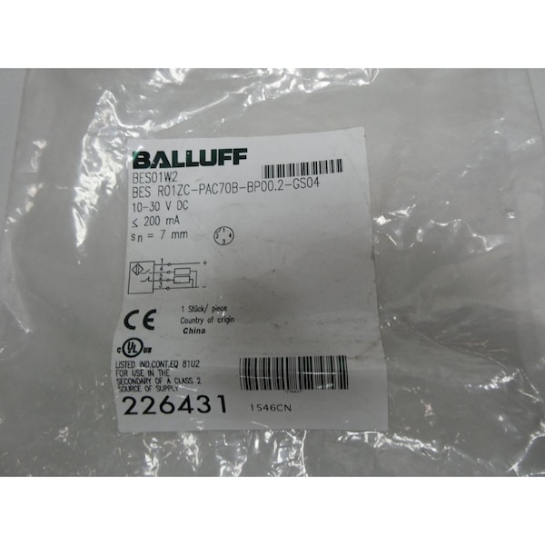 Sensor de proximidad inductivo de 10-30V-DC Balluff - BES01W2 BES R01ZC-PAC70B-BP00.2-GS04