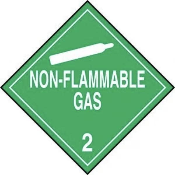 Accuform DOT PLACARD HAZARD CLASS 2  GASES MPL201MG25 - MPL201MG25
