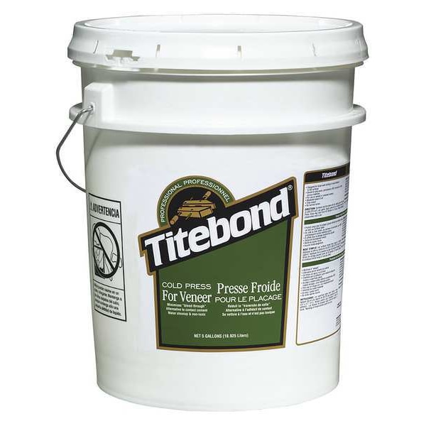 Titebond Panel Adhesive, Cold Press Veneer Series, White, 24 hr Full Cure, 3.5 gal, Pail - 5177