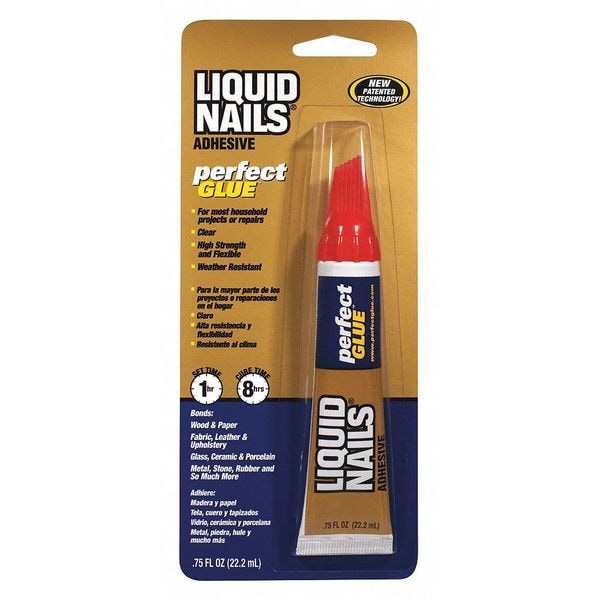 Liquid Nails Adhesive, Fuze*It Perfect Glue Series, Tan, 4 to 8 hr Full Cure, 0.75 oz, Tube - PG-00