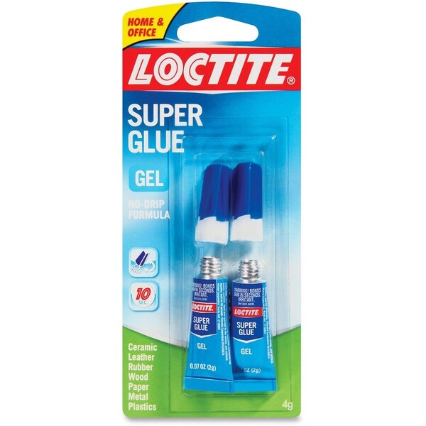 Loctite Glue, Clear, 0.07 oz, Tube, 2 PK - 1255800