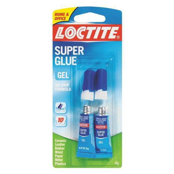 Loctite Glue, Clear, 0.07 oz, Tube, 2 PK - 1255800