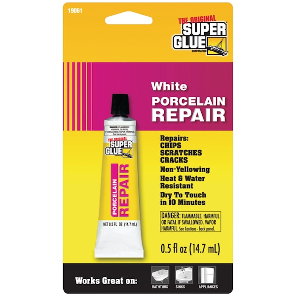 The Original Superglue White Porcelain Repair, 0.5 oz - 19061