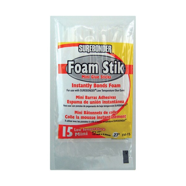 Surebonder Surebonder Foam Stik .27 in. D X 4 in. L All Purpose Glue Sticks White 15 pk - FM-15
