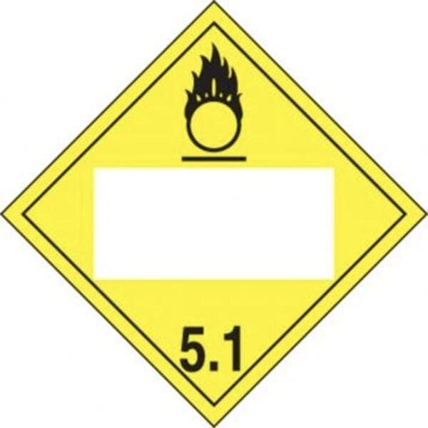 Accuform BLANK DOT PLACARD HAZARD CLASS 5 MPL4DG5AVS100 - MPL4DG5AVS100