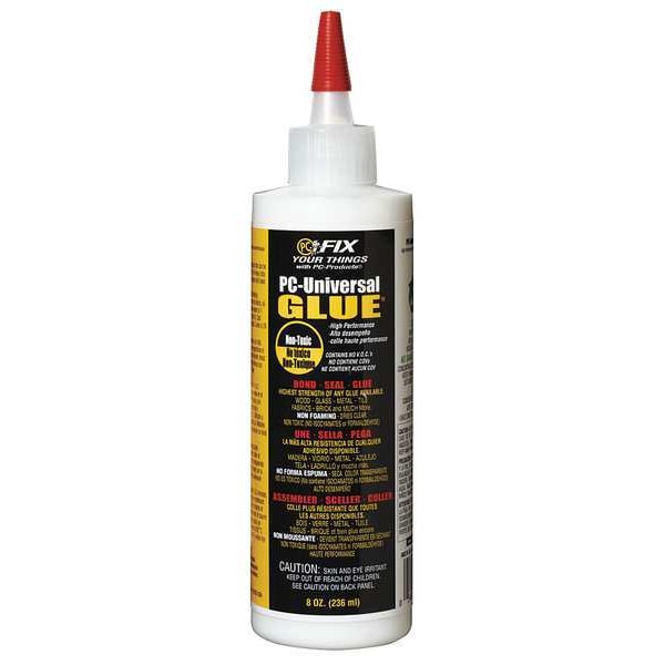 Pc-Universal Glue Glue, PC-Universal Series, White, 24 hr Full Cure, 8 oz, Bottle - 808085