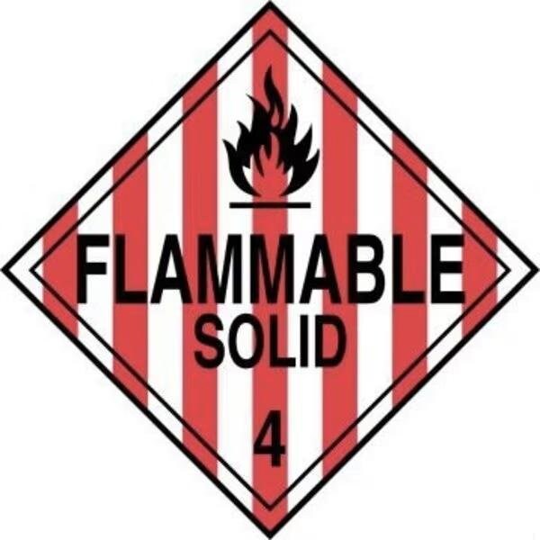 Accuform DOT PLACARD HAZARD CLASS 4  MPL401CT100 - MPL401CT100