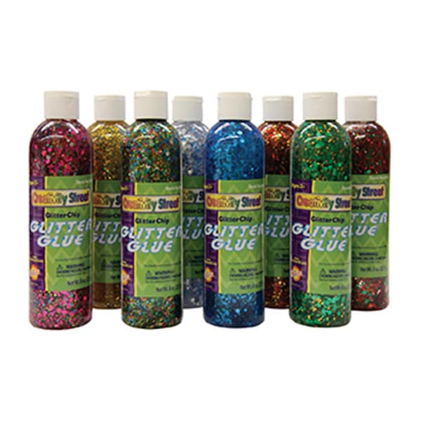The Chenille Kraft Co Glitter Chip Glue 8Pk Assortment - CK-8562