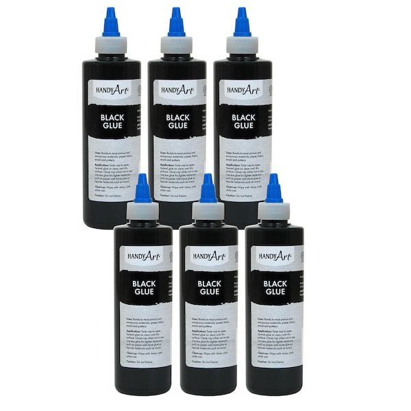 Handy Art Glue, White, 8 oz, 6 PK - 1491-01
