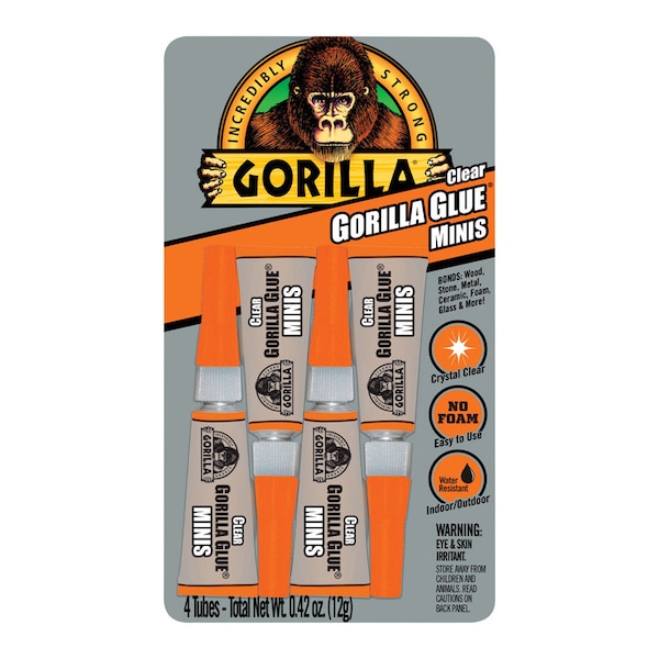 Gorilla Glue Gorilla High Strength Glue Clear All Purpose Adhesive 4 pk - 4541702