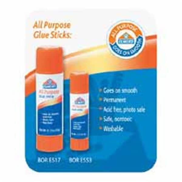 Elmers Elmerft.s Products Inc EPIE517 Glue Stick- All-Purpose- Permanent- Washable- .77- 12-PK - E517