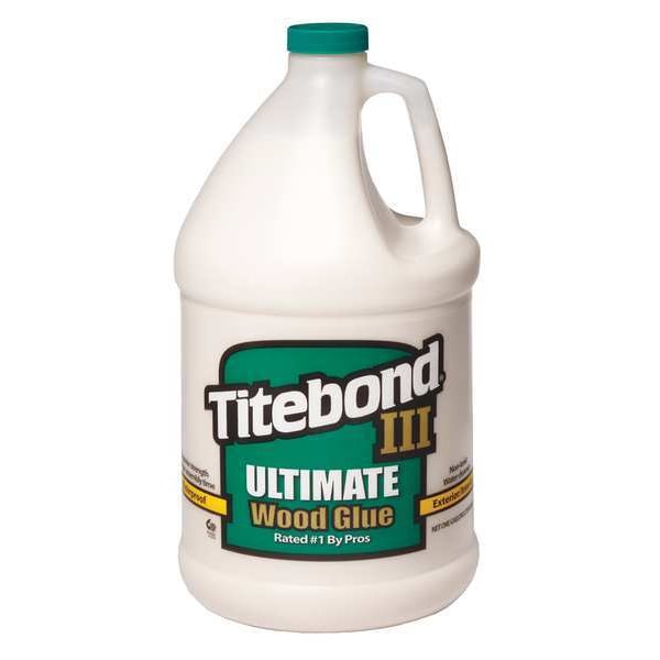 Titebond Wood Glue, III Ultimate Series, Clear, 24 hr Full Cure, 1 gal, Jug - 1416