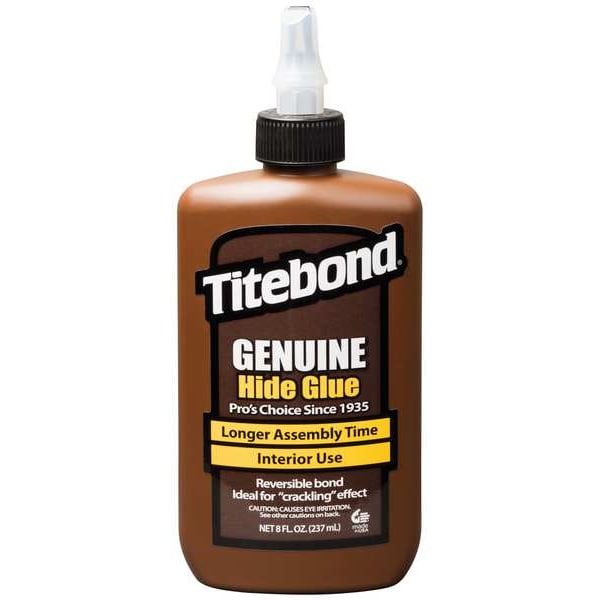 Titebond Wood Glue, Genuine Hide Series, Tan, 24 hr Full Cure, 8 fl oz, Bottle - 5013