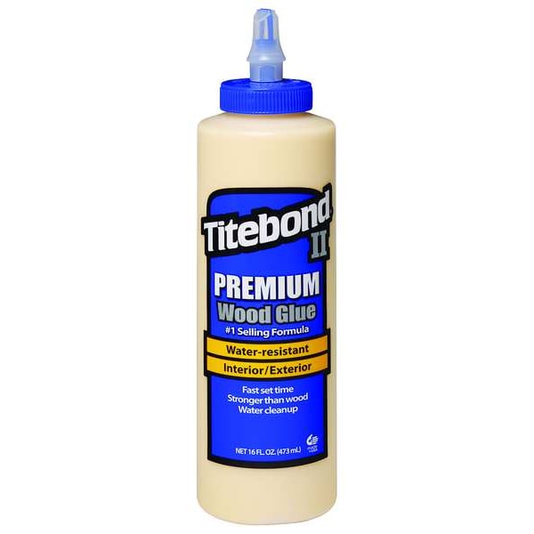 Titebond Wood Glue, 16 fl oz, Bottle, II Premium - 5004