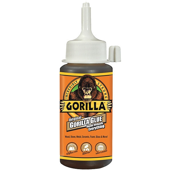 Gorilla Glue Instant Adhesive, Clear, 24 hr Full Cure, 0.1 oz, Tube - 5000413