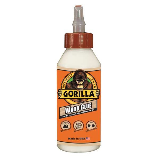 Gorilla Glue Wood Glue, Wood Glue Series, Natural Tan Wood, 24 hr Full Cure, 18 oz, Bottle - 6205001