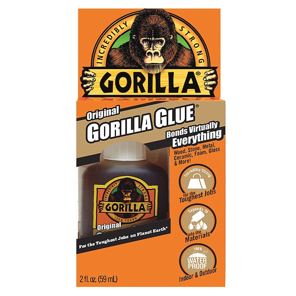 Gorilla Glue All Purpose Glue, Tan, 24 hr Full Cure, 2 oz, Bottle - 5000201
