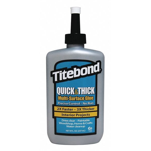 Titebond Epoxy Adhesive, Quick and Thick Series, Gray, 24 hr Full Cure, 8 oz, Syringe - 2403