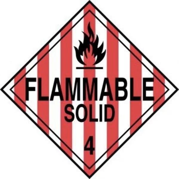 Accuform DOT PLACARD HAZARD CLASS 4  MPL401FV25 - MPL401FV25