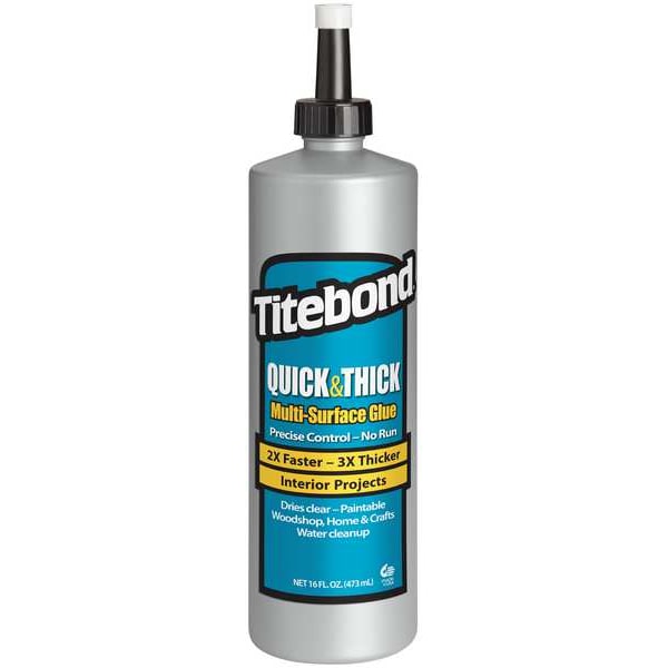 Titebond Floor Adhesive, Quick and Thick Series, Light Tan, 24 hr Full Cure, 28 oz, Cartridge - 2404