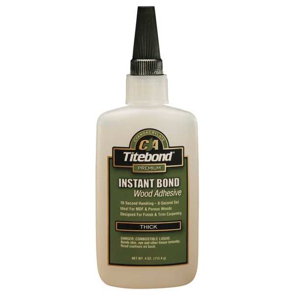 Titebond Wood Glue, Instant Bond Series, Clear, 4 oz, Bottle - 6222